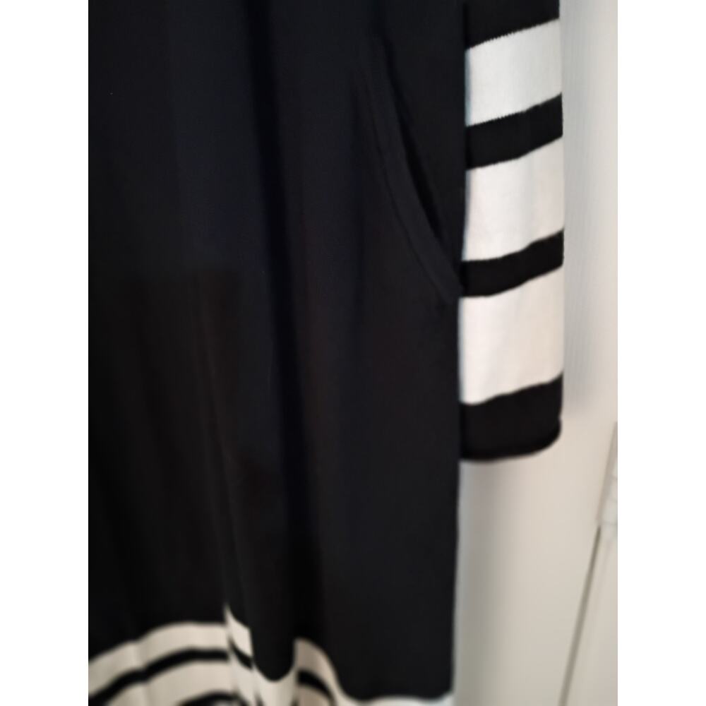 Women's Parrish LA Black & White Cardigan Sweater Size M/L - Picture 3 of 6